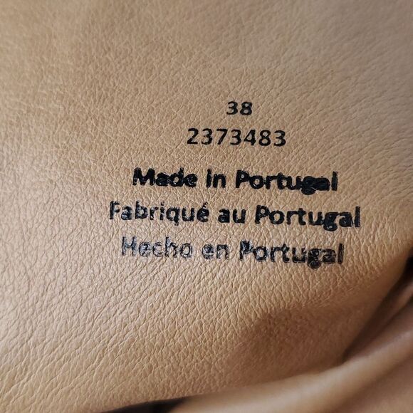 Free People Tan Elle Slouchy Leather Block Heel Boot Size 38 (7.5) - Picture 14 of 15